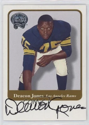 2002 Fleer Throwbacks Greats of the Game Deacon Jones Auto HOF - Image 1 of 2