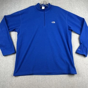 Maglione The North Face 1/4 Zip Uomo XL Blu TKA 100 Pile Outdoor Escursionismo - Foto 1 di 8