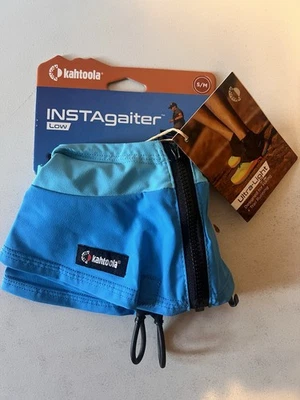 KAHTOOLA INSTAgaiter LOW Gaiters for Hiking, Trail Running Blue S/M NEW - Image 1 of 4