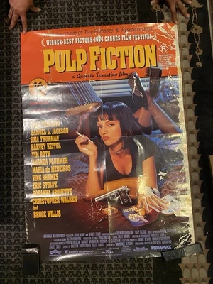 PULP FICTION ORIGINAL MOVIE POSTER TARANTINO UMA THURMAN VINTAGE  - Bild 1 von 4