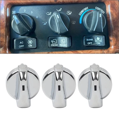 Chrome A/C Heater Control Knob For Peterbilt 330 335 357 367 375 378 379 384 386 - Image 1 of 4