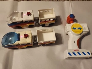 Fisher-Price GEOTRAX 2 White Trains With 1 Remote - Picture 1 of 18
