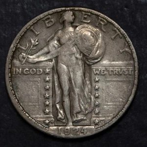 1924 S Standing Liberty Quarter XF Lot 2321 - Picture 1 of 2
