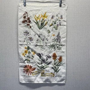VTG Wildflowers Of Yellowstone Linen Kitchen Towel Set (2)  - Picture 1 of 4