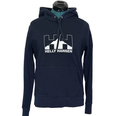 Sudadera con Capucha Helly Hansen Para Hombre Pequeña Azul Marino Logo Pullover Calce Regular Exterior Foto 1 de 4