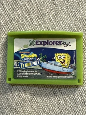 LeapFrog Leapster Explorer GS LeapPad SPONGEBOB SQUAREPANTS CLAM PRIX  Cartridge - Image 1 of 2