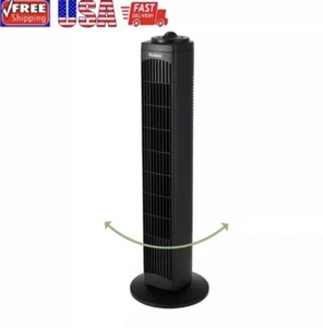 Holmes 29 “ 3 Speeds Manual Tower Oscillating Fan Space Saving Design - Black - Picture 1 of 4