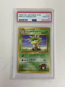 Pokémon Japanese Gym #103 Erika's Exeggutor Gem 1998 MT PSA 10 POP 8 - Imagen 1 de 2