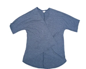 Lularoe Womens Blue Short Sleeve Oversized Open Front Knit Cardigan Sweater S - Picture 1 of 7
