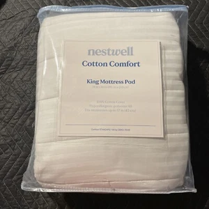 Nestwell Cotton Comfort King Mattress Pad 78” x 80” - Picture 1 of 4