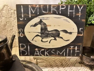 Horse, Blacksmith, Rustic Primitive Handcrafted Plaque / Sign - Image 1 of 3