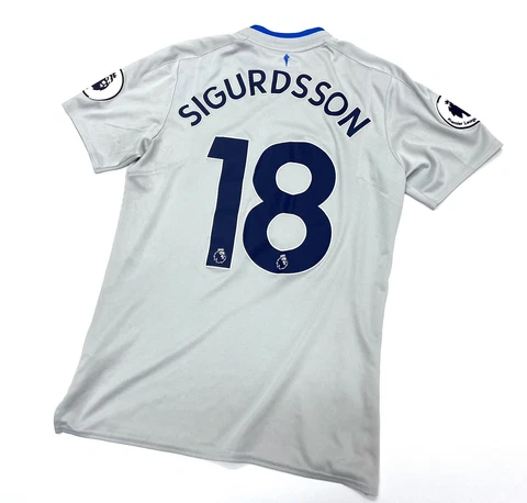 Men's EVERTON #18 SIGURDSSON Umbro Jersey Away Shirt 2017/18 Size S Cover