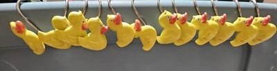 12 PIEZAS Ganchos de resina decorativos de pato amarillo moda para el hogar... Foto 1 de 3
