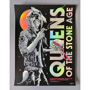 *REAL* Queens Of The Stone Age FOIL Concert Poster x/170 Gold Coast 2024 QOTSA - Picture 1 of 6