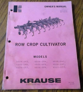 Krause serie 4600 fila cultivador de cultivo dueño operador montaje manual 1989 - Imagen 1 de 8