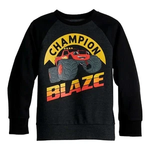 Blaze and the Monster Machines Boys Sweatshirt Shirt Fleece Pullover Top Trucks - Picture 1 of 2