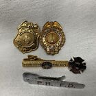Vintage Pound Ridge NY Fire Police Badges Pin Tie Clasp Lot (5)