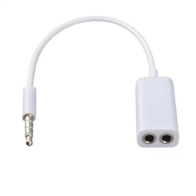 3.5mm 1 in2 AUX Audio Splitter Cable Headphone Earphone Adapter Male To Female2x - Image 1 of 4