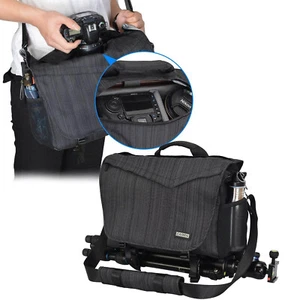 Camera Bag Case Shoulder Messenger Photography Bag with Laptop Compartment 14" - Picture 1 of 12