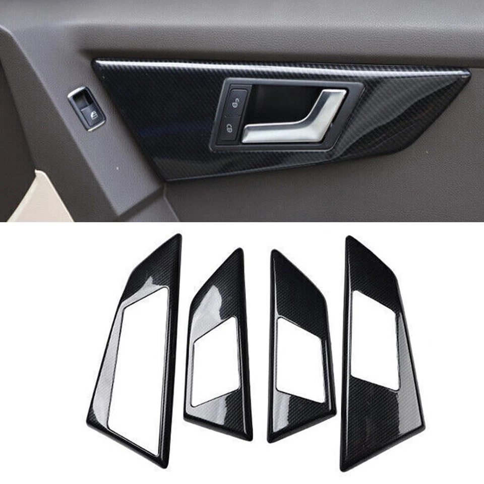 For Mercedes-Benz GLK 2013-2015 Carbon Fiber Inner Door Handle Bowl Decor Trim — 第 1/4 张图片