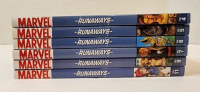 MARVEL RUNAWAYS MIXED COMIC GRAPHIC NOVEL LOT #4-7, 9 & 11 TPB PB RUNAWAYS - Image 1 of 4