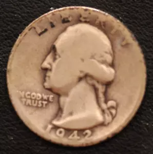 USA - 1942P - Washington 1/4 $ - Silver Eagle - ohne Münzzeichen - #623 - Bild 1 von 3