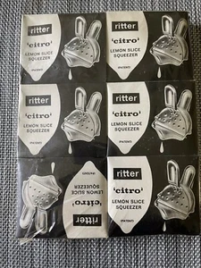 VINTAGE RITTTER CITRO LEMON SLICE SQUEEZER W. GERMANY NIB 6 Separate Boxes - Picture 1 of 7