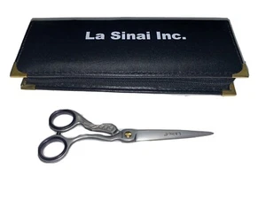 Barber Hair Cutting Scissor | 6 in. | Stainless Steel | Fancy Silver | W Case - Picture 1 of 3