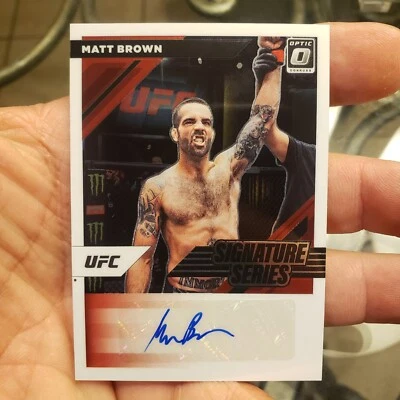 2022 Panini Donruss Optic UFC Signature Series Matt Brown Auto # MBR - Image 1 of 2