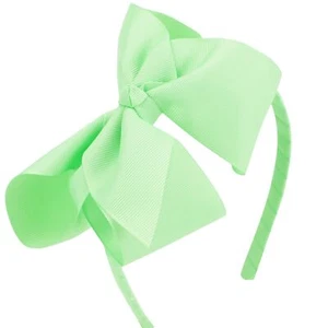Mint Green Headband Girls Big Bow Grosgrain Headbands Hair Fashion Accessorie... - Picture 1 of 9