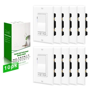 10PCS 3Way Dimmer Switch for 150W LED/CFL,600W Halogen/Incandescent,White, ETL - Picture 1 of 10