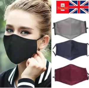 Handmade Washable Reusable Cotton Face Mask With Filter Pocket - Picture 1 of 20