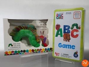 ERIC CARLE - THE VERY HUNGRY CATERPILLER BOARD BOOK AND PLUSH SET PLUS ABC GAME - Picture 1 of 7