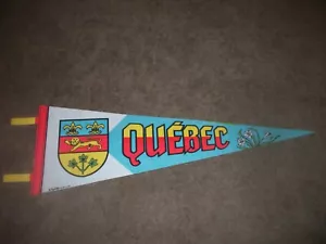 VINTAGE QUEBEC CANADA SOUVENIR PENNANT APPROX. 25" - Picture 1 of 1