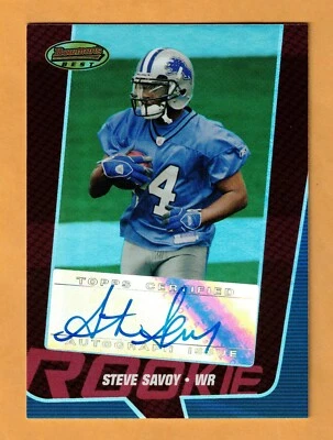 2005 Bowman's Best Steve Savoy Auto (RC) #154 Detroit Lions NM/MT+ 111/199 - Image 1 of 2