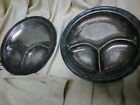 Vintage Nickel / Silver Eating Plates ( 2 ) - By American Hospital Supply Corp.