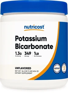 Nutricost Potassium Bicarbonate (1 LB) - 1.3G Per Serving, Non-GMO, Gluten Free - Picture 1 of 5