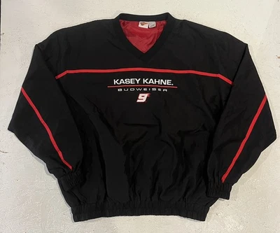 Pullover cortavientos vintage Winners Circle Budweiser Kasey Kahne para hombre L Foto 1 de 4