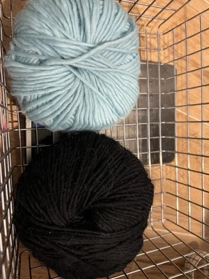 Wool And The Gang Feeling- LIL' CRAZY SEXY WOOL (Blue & Black) CHUNKY %100 Wool - Image 1 of 3