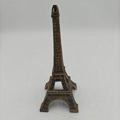 Vintage 8.25" Brass Eiffel Tower Figurine Stamped “Tour Eiffel Paris France” EUC - Image 1 of 4