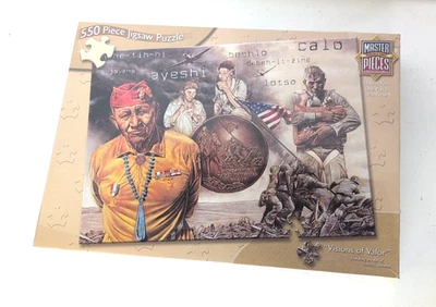 Master Pieces 550 Piece Jigsaw Puzzle Visions of Valor New Sealed USA Military  - Image 1 of 4