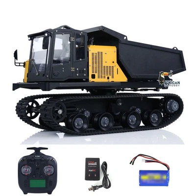 1:14 Hydraulic RC Tracked Dumper T14R RTR Dump Truck Tipper Light Sound Battery - Image 1 of 4