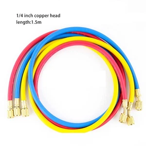 R134A Car Air Conditioning Recharge Measure Kit Hose Gas Gauge A/C - Picture 1 of 6