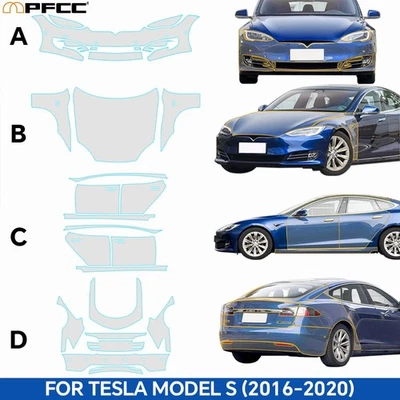 2016-2020 Tesla Model S Full Vehicle PreCut PPF Kit Paint Protection Film Glossy - Image 1 of 4