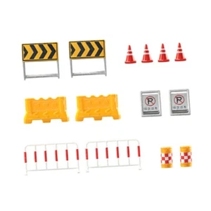 14 Pieces Mini Street Signs Mini Roadblocks Toyset for Dollhouse Diorama - Picture 1 of 7