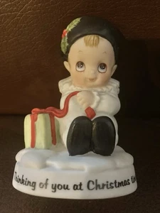 1984 Enesco Ruth Morehead Holly Babes Pierrot PFT Weihnachtsfigur - Bild 1 von 8