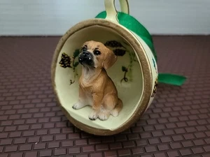 Vintage 2005 Puggle In A Teacup Ornament - Picture 1 of 7