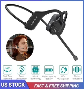Bluetooth Headset Open Ear Wireless Kopfhörer mit Boom Noise Cancelling Mikrofon USA - Bild 1 von 19
