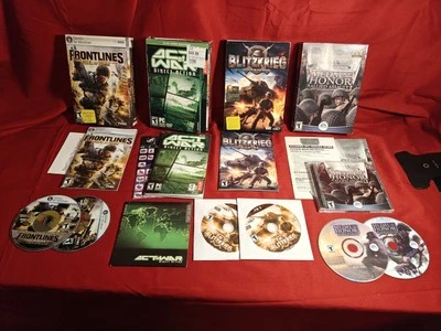 Lot of 4 PC Big Box Games WWII Medal Of Honor Act Of War Blitzkrieg Frontlines - Image 1 of 4