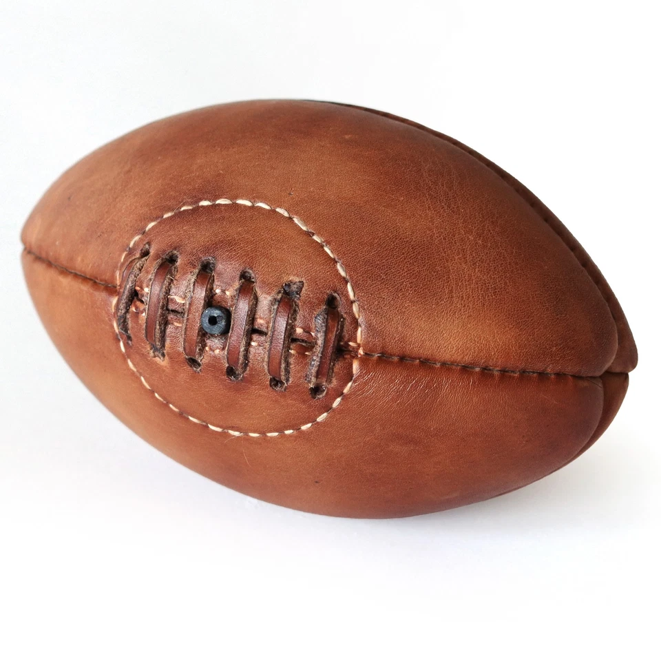 ROB'S VINTAGE Mini American Football Leder – handgefertigt, Vintage Design, Deko, Outdoor